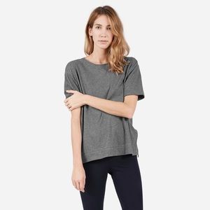 Everlane drop shoulder tee dark gray size small